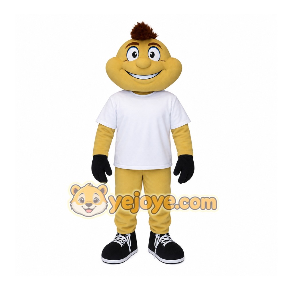 Yellow Character Mascot Costume Yellow Character Mascot Costume