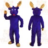 Purple Moose Mascot Costume