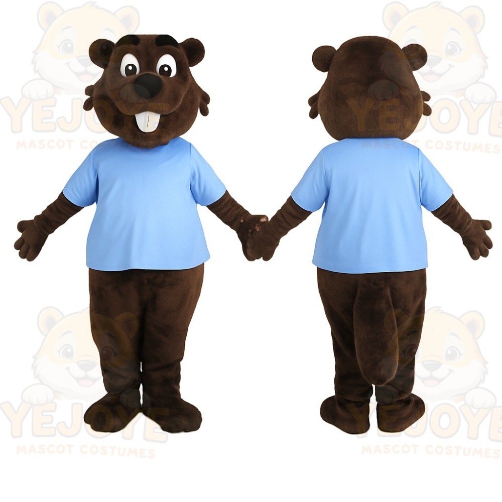 Brown Beaver Mascot Costume