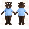 Brown Beaver Mascot Costume