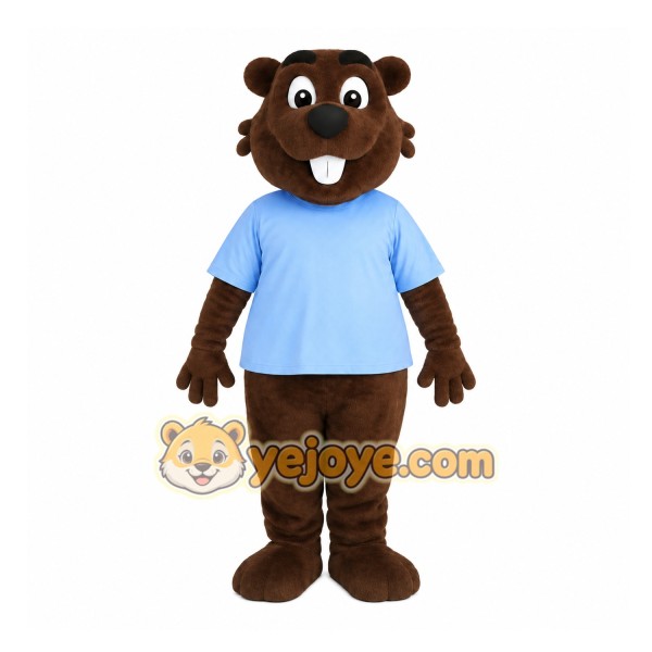 Brown Beaver Mascot Costume