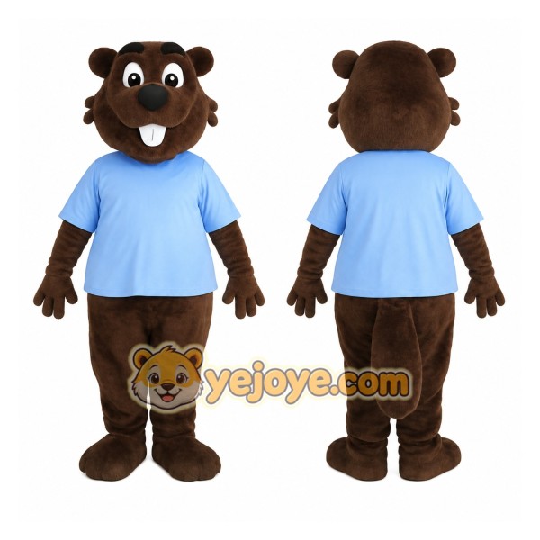 Brown Beaver Mascot Costume