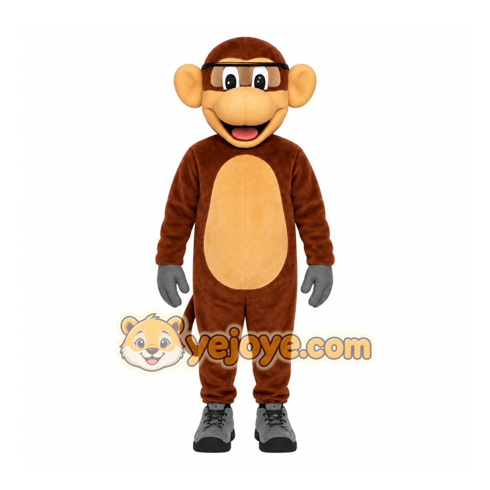 Brown Monkey Mascot Costume Brown Monkey Mascot Costume