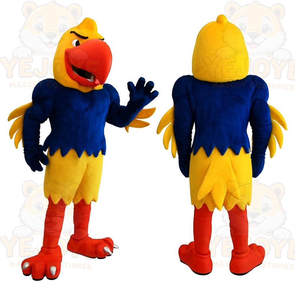 Blue Yellow Bird Mascot Costume