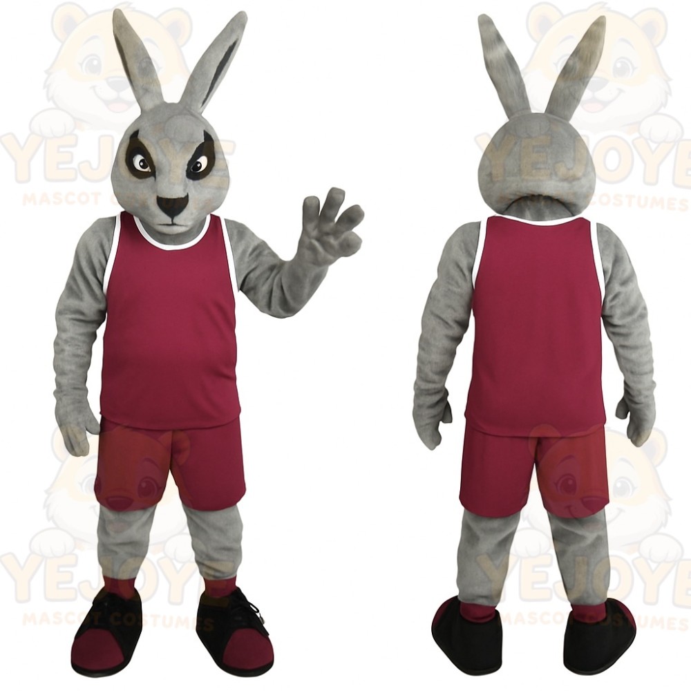 Gray Rabbit Mascot Costume