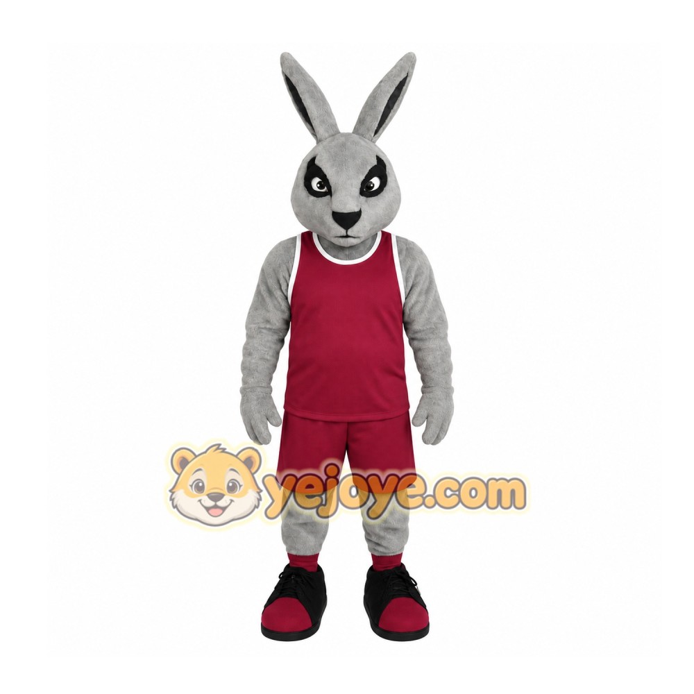 Gray Rabbit Mascot Costume