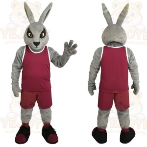 Gray Rabbit Mascot Costume