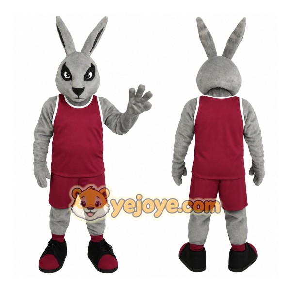 Gray Rabbit Mascot Costume