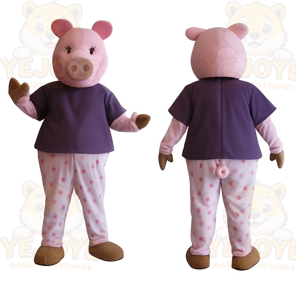 Pink Pig Mascot Costume