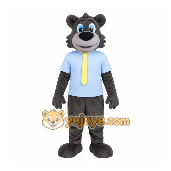 Gray Bear Mascot Costume