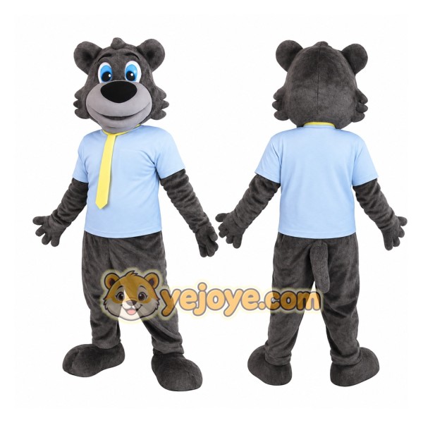 Gray Bear Mascot Costume
