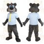 Gray Bear Mascot Costume