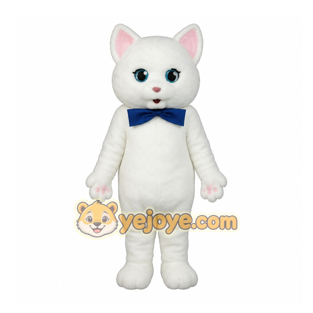 White Cat Mascot Costume White Cat Mascot Costume