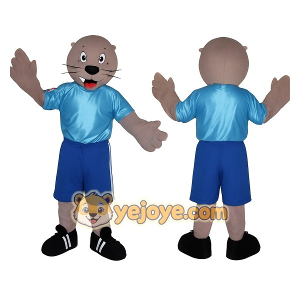 Blue Otter Mascot Costume