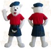 White Dog Mascot Costume