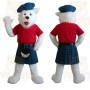 White Dog Mascot Costume