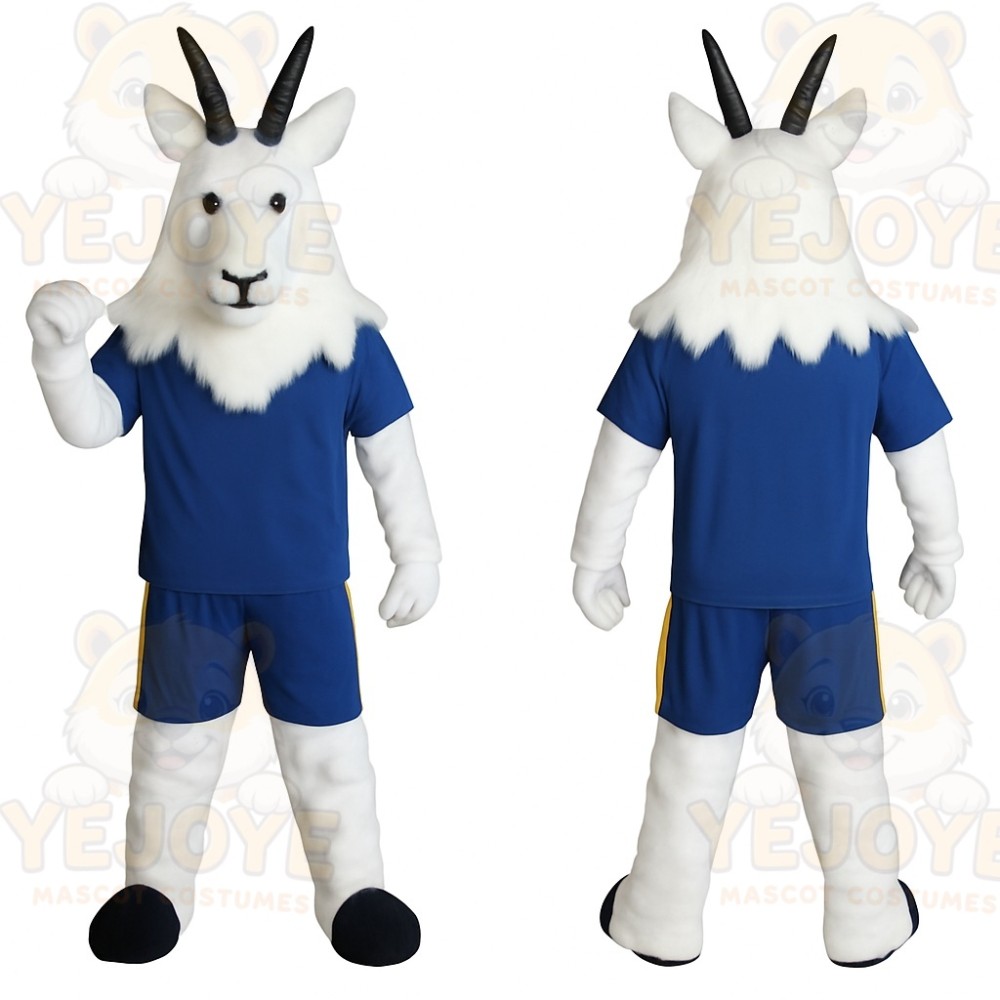 Blue Goat Mascot Costume