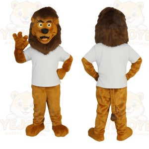 Brown Lion Mascot Costume