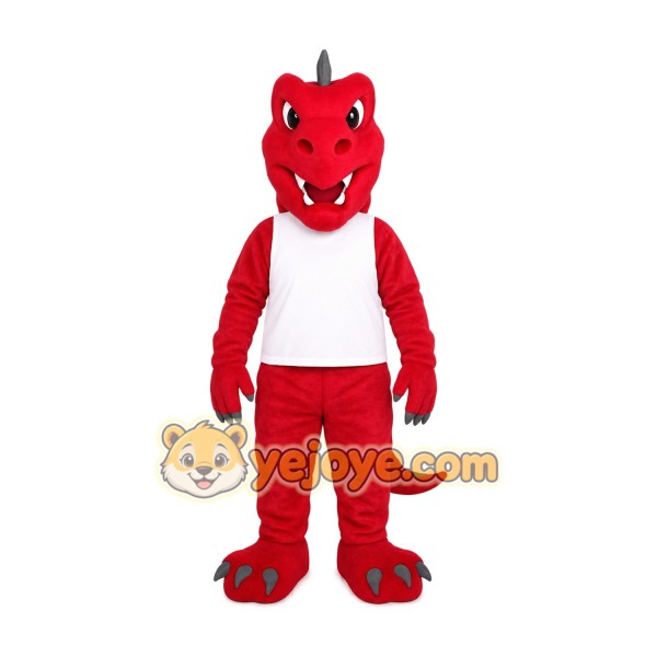 Red Dragon Mascot Costume Red Dragon Mascot Costume