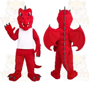 Red Dragon Mascot Costume