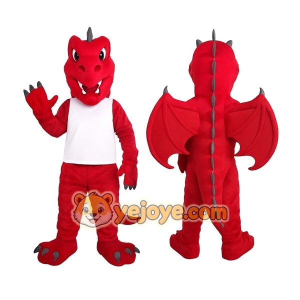 Red Dragon Mascot Costume