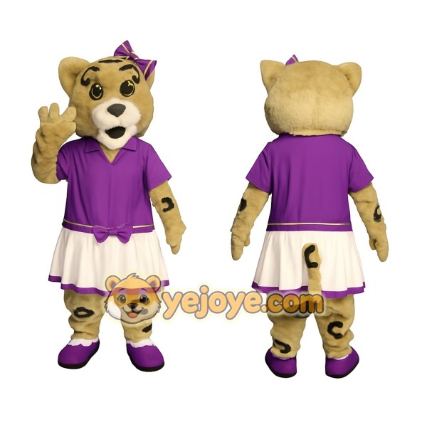Brown Leopard Mascot Costume