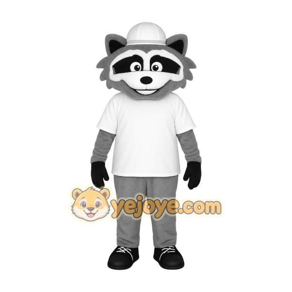 Gray Raccoon Mascot Costume Gray Raccoon Mascot Costume