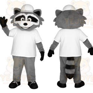 Gray Raccoon Mascot Costume