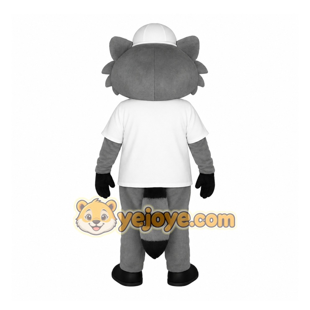 Gray Raccoon Mascot Costume Gray Raccoon Mascot Costume