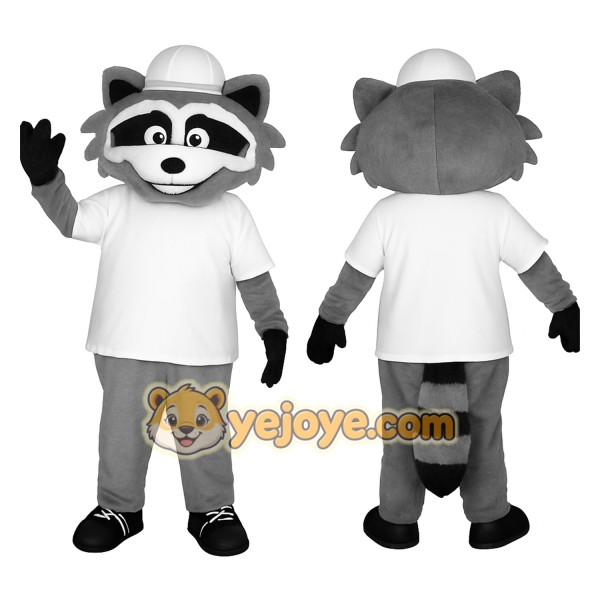 Gray Raccoon Mascot Costume