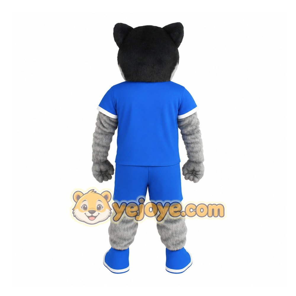 Blue Wolf Mascot Costume Blue Wolf Mascot Costume