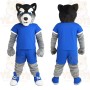 Blue Wolf Mascot Costume
