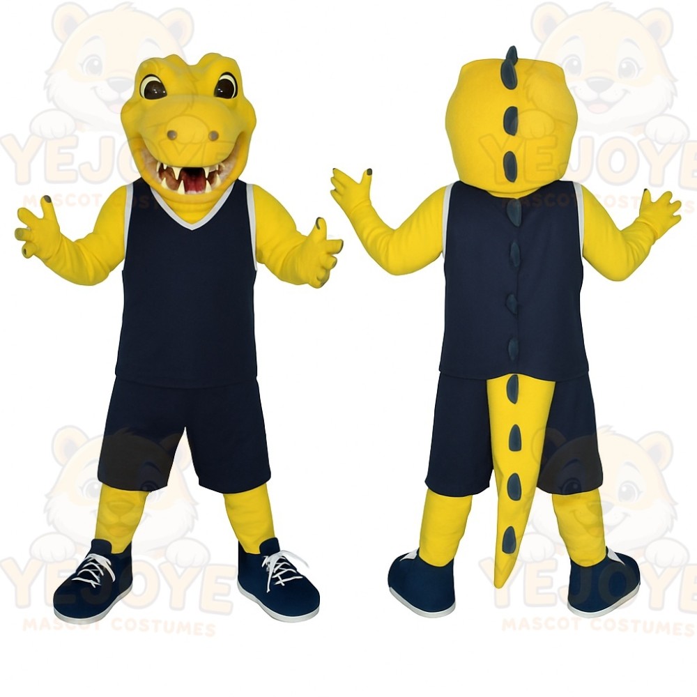 Yellow Dinosaur Mascot Costume