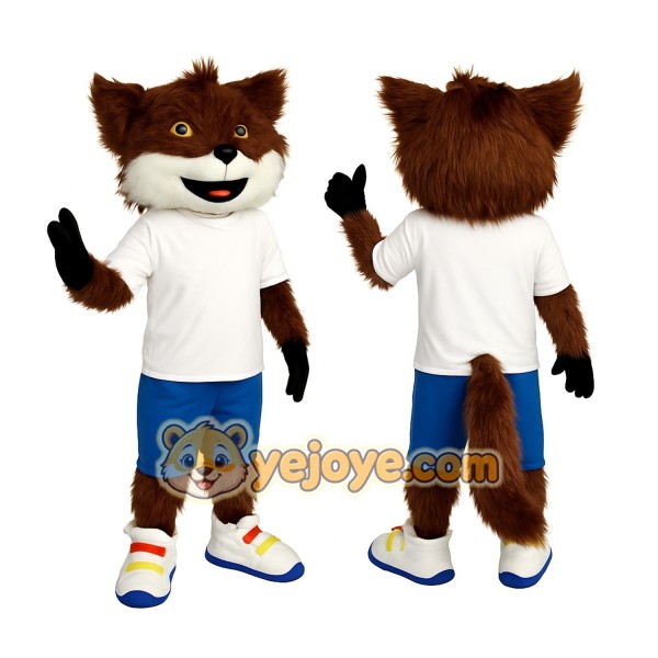 Brown Fox Mascot Costume