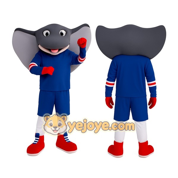 Blue Stingray Mascot Costume