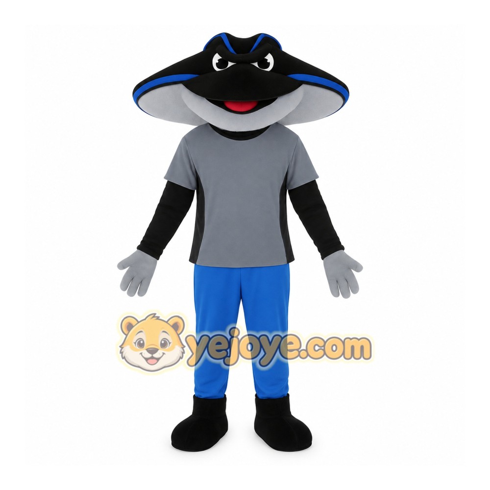 Blue Stingray Mascot Costume Blue Stingray Mascot Costume