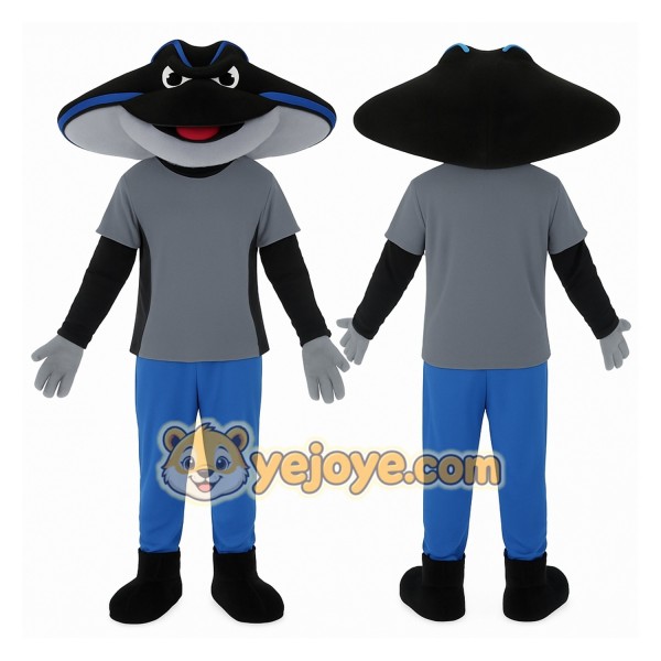Blue Stingray Mascot Costume