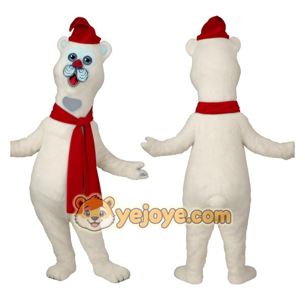 White Polar Bear Mascot Costume