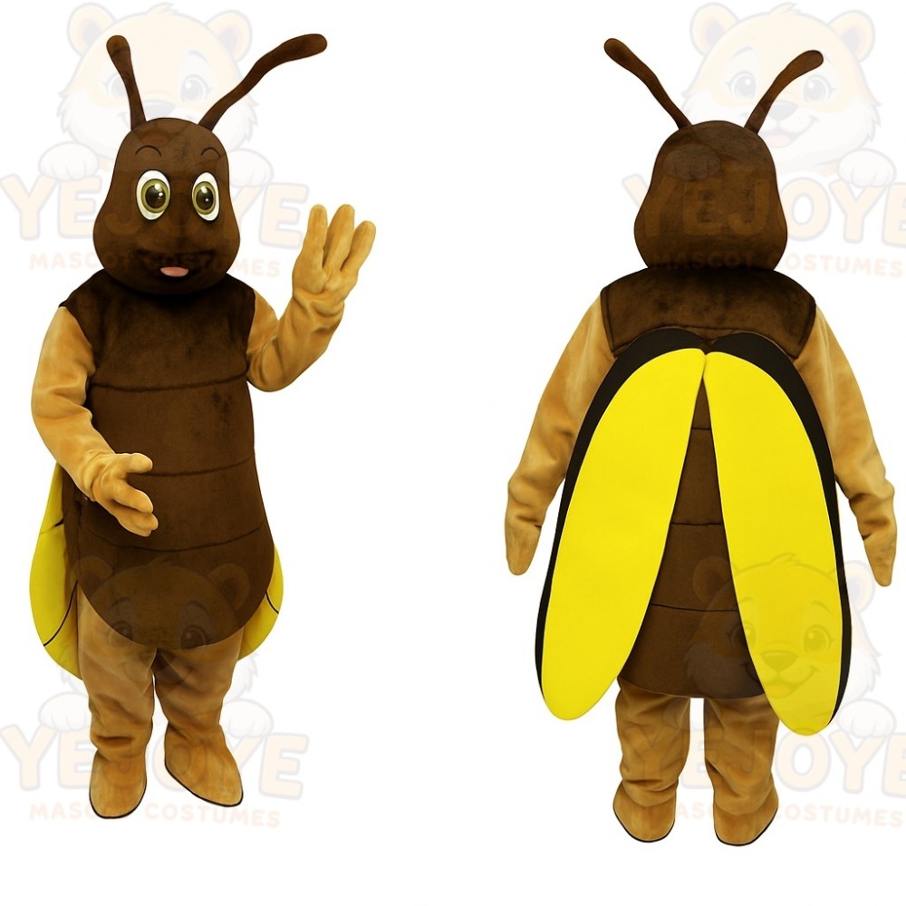 Brown Bee Mascot Costume