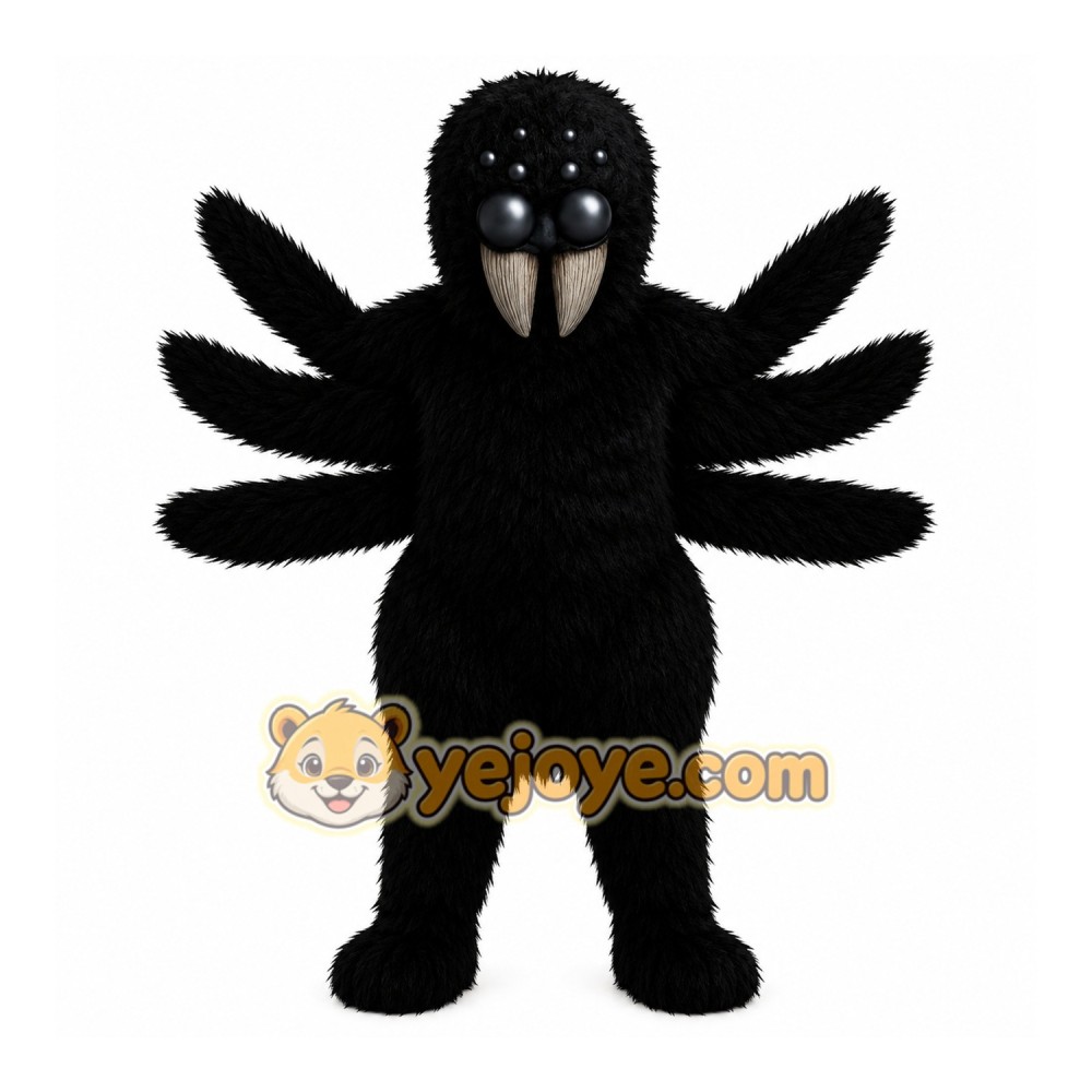 Black Spider Mascot Costume Black Spider Mascot Costume