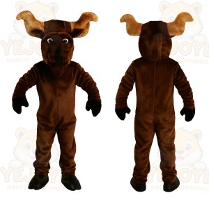Brown Moose Mascot Costume