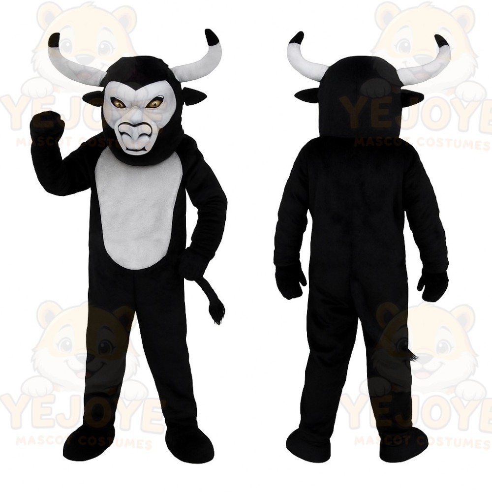 Black Bull Mascot Costume
