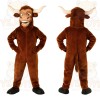 Brown Bull Mascot Costume