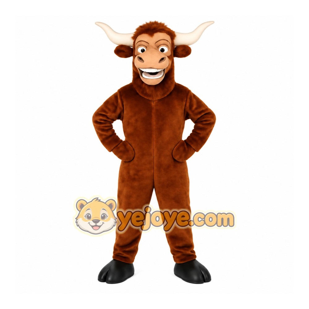 Brown Bull Mascot Costume
