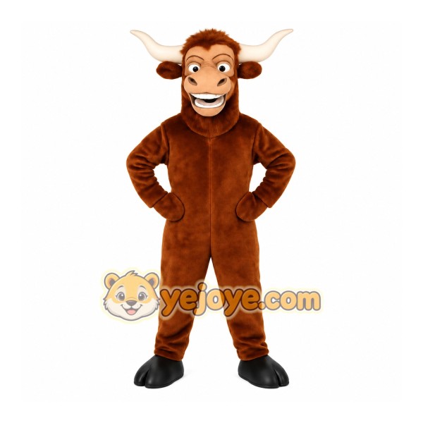 Brown Bull Mascot Costume Brown Bull Mascot Costume
