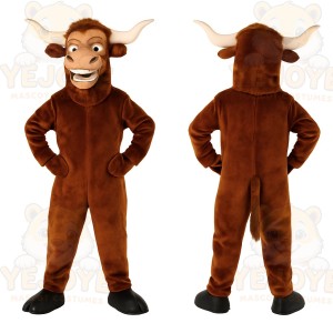 Brown Bull Mascot Costume