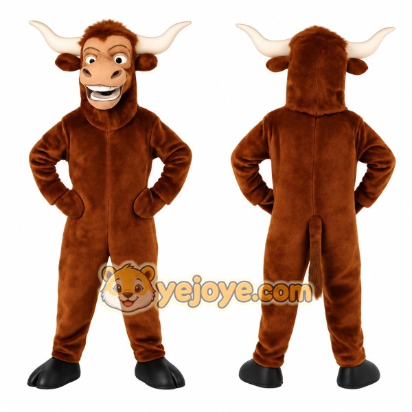 Brown Bull Mascot Costume