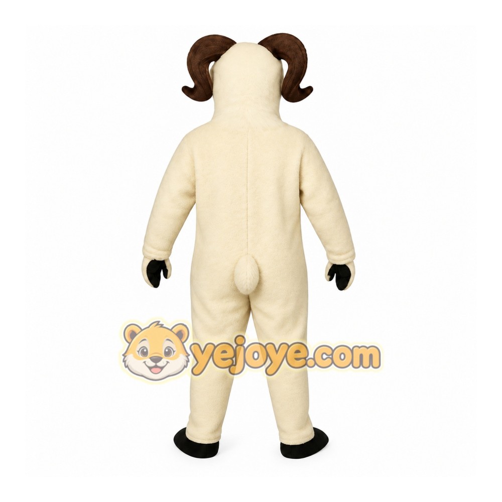 White Ram Mascot Costume White Ram Mascot Costume
