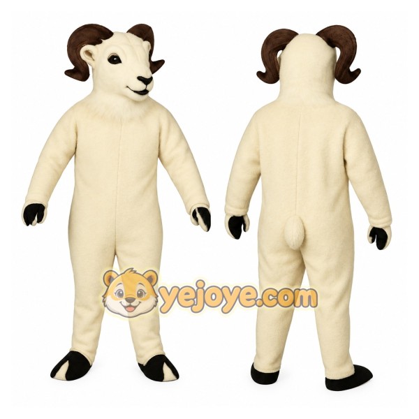 White Ram Mascot Costume
