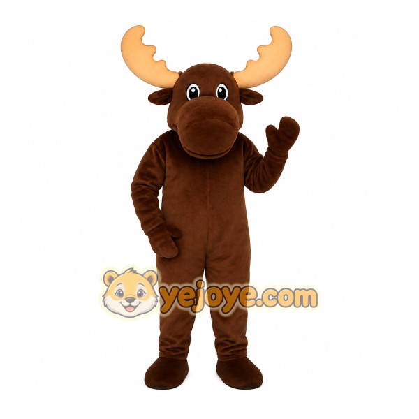 Brown Moose Mascot Costume